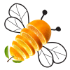 Orange Slice Bee